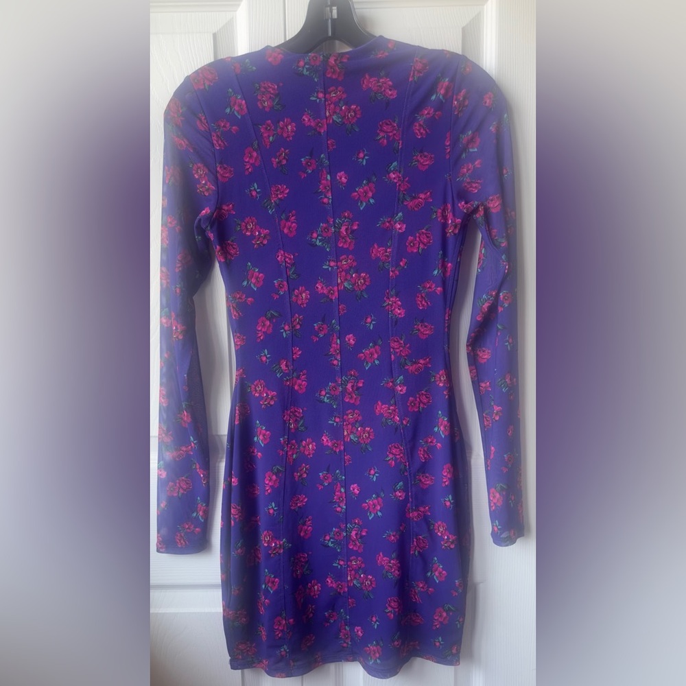 NWOT AFRM Jem Dress in the "Purple Garden" floral print Size S/P - Picture 4 of 8